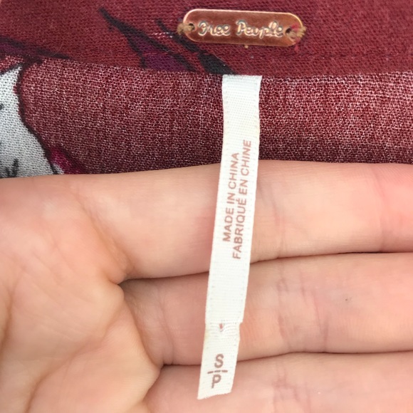 Free People Maroon Swing Top - Small - Picture 3 of 4